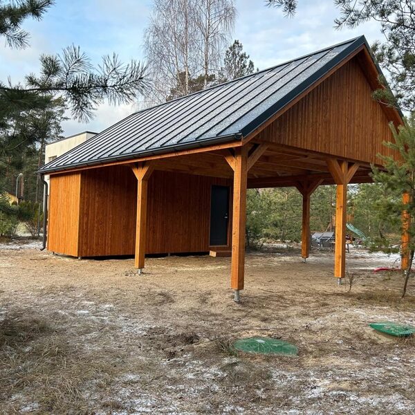 Carport för två bilar